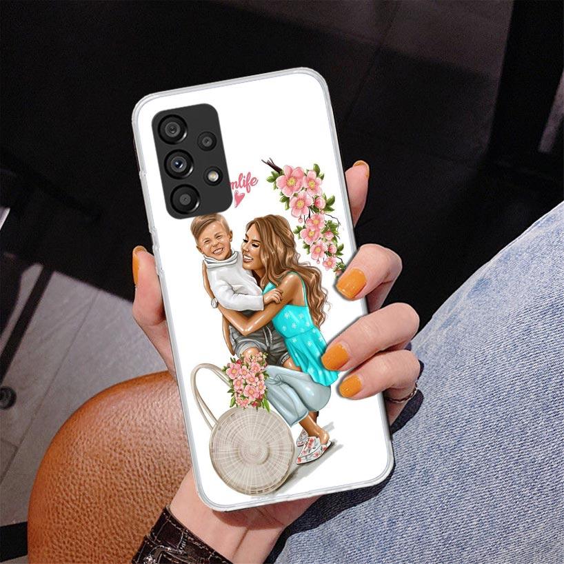Mom Baby Girls Phone Case For Samsung Galaxy A17 A16 A15 A14 A13 A57 A56 A55 A54 A53 A37 A36 A35 A34 A33 A26 A25 A24 A23 Galaxy