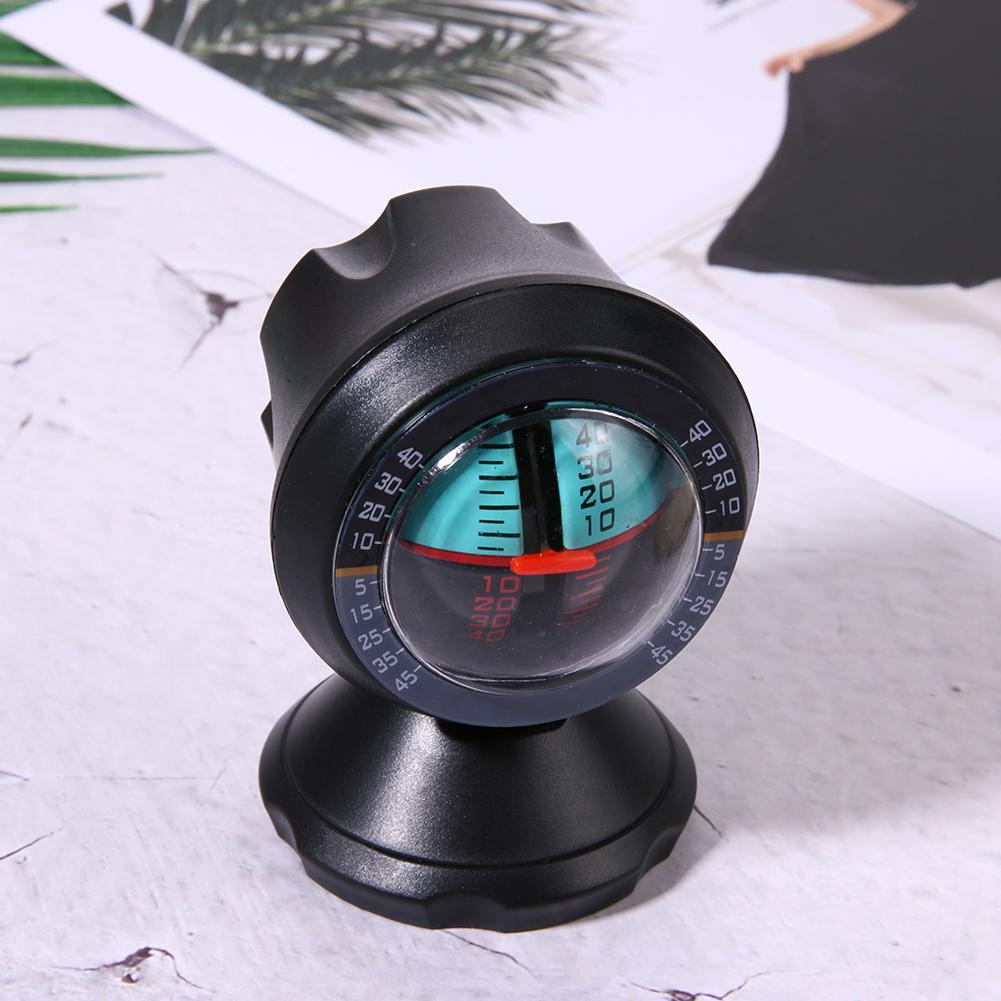Car Compass Built-in LED Inclinometer Angle Vehicle Declinometer Gradient Auto Slope Meter Level High-Precision Gauge Accessory