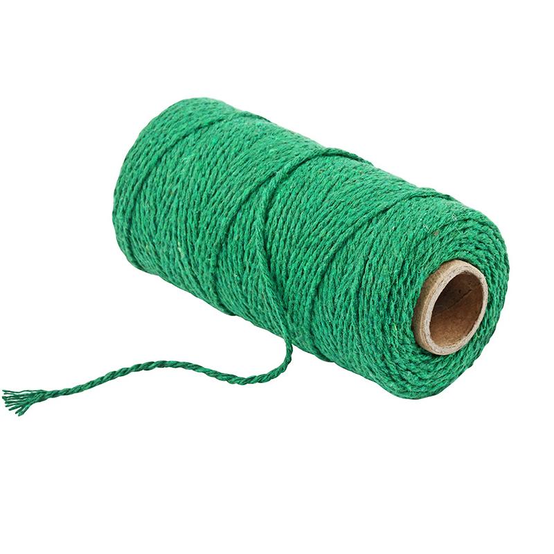 100 Meters 2mm Diameter Many Colors in Stock Round 100% Cotton Macrame String Cord Threads for Scarf Making