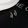 Rice Grain Ear Buckle Earrings Ins Cold Wind Niche Design Sense Simple Temperament Plain Ring Earrings