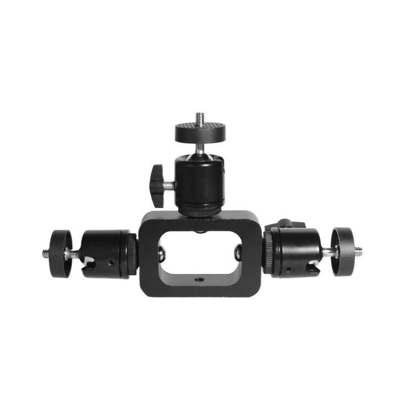 Universal Multi-Camera Live Streaming Stand with Three-Position Phone Clip, Gimbal, and Adjustable Tripod