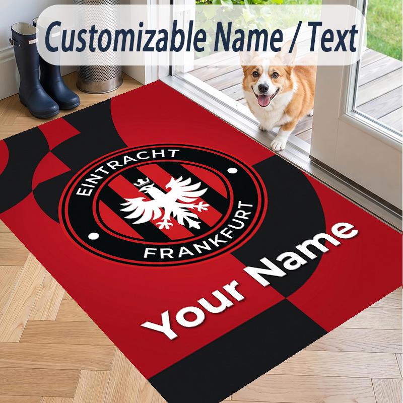 Custom Text Printed Rug Eintracht Frankfurt Non Slip Floor Carpet For Home Room Decor