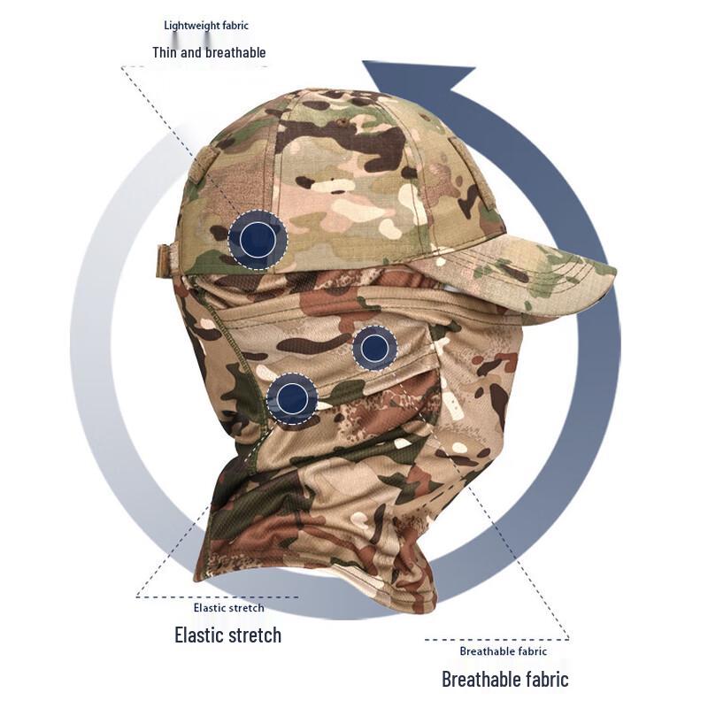 Lilang Camouflage Sun Protection Outdoor Cap and Balaclava Set