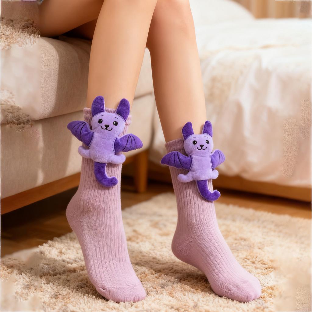 Socks Men's And Women's Long Cotton Socks Christmas Knitted Floor Socks Warm Socks