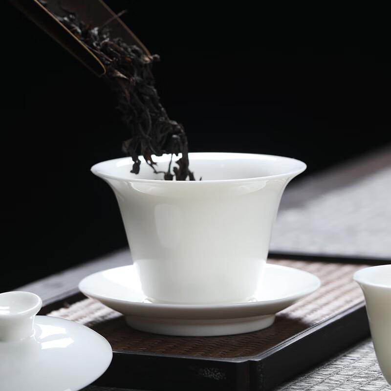 Mutton-Fat Jade White Porcelain Kung Fu Tea Set