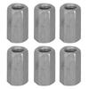 10pcs Long Rod Nut Hex Hexagonal Sleeve Nut Standoff Threaded Fasteners (M6 * 25)