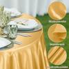 Smooth Round Satin Tablecloth Imitation Silk Table Decoration Luxurious Table Cover  Wedding
