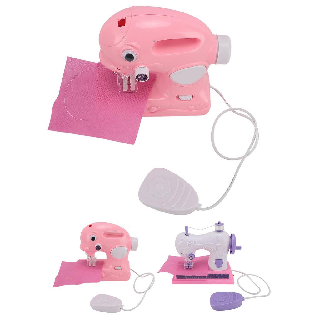 Children Sewing Machine Toy DIY Electric USB Rechargeable Sewing Machine Toy Set for Children