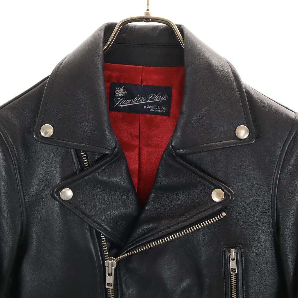 URBAN RESEARCH SONNY LABEL Sheepskin Leather Double Riders Jacket 38 Women Used