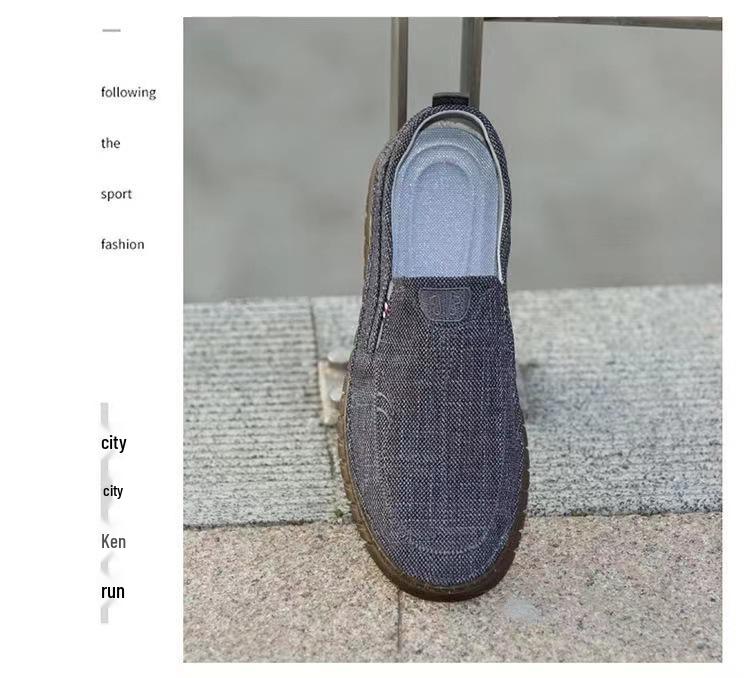 Men's Non-slip Breathable Canvas Shoes - Soft Beef Tendon Sole, Wear-resistant, Deodorant, Perfect for Driving and Work