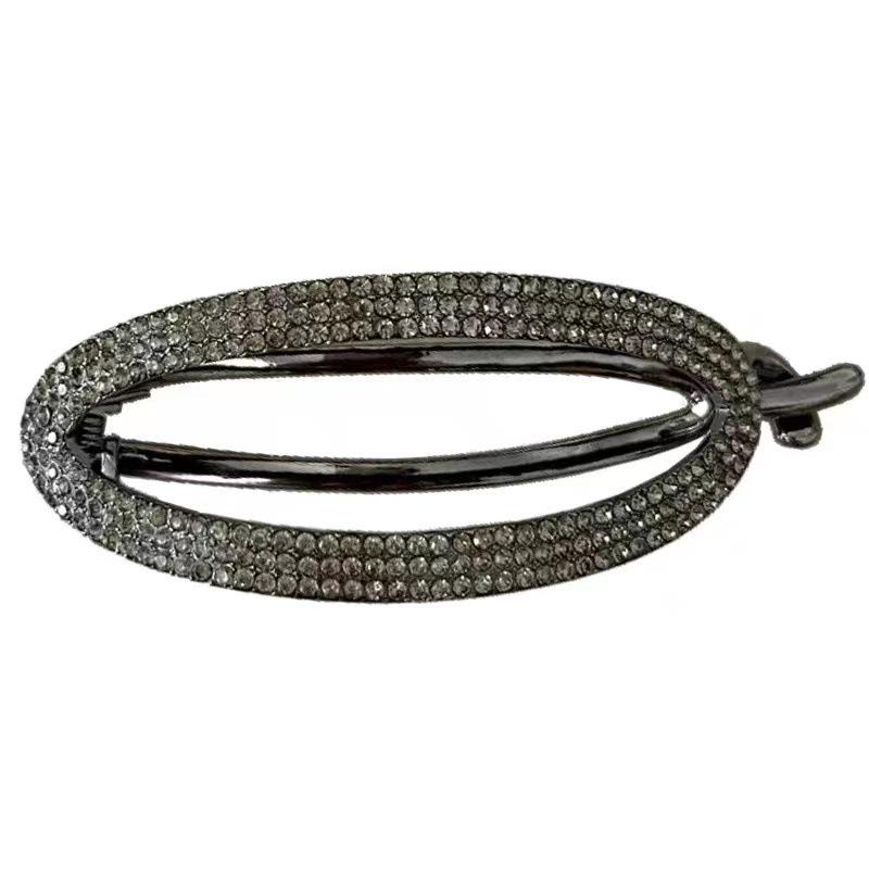 Elegant Women's Full Diamond Twist Hair Clip and Bobby Pin Set