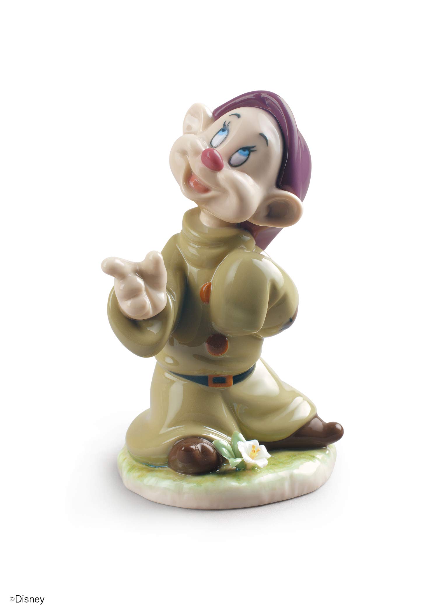 

LLADRÓ Фигурка гнома Dopey Snow White. Фарфоровый Допи (Дисней) Фигура.