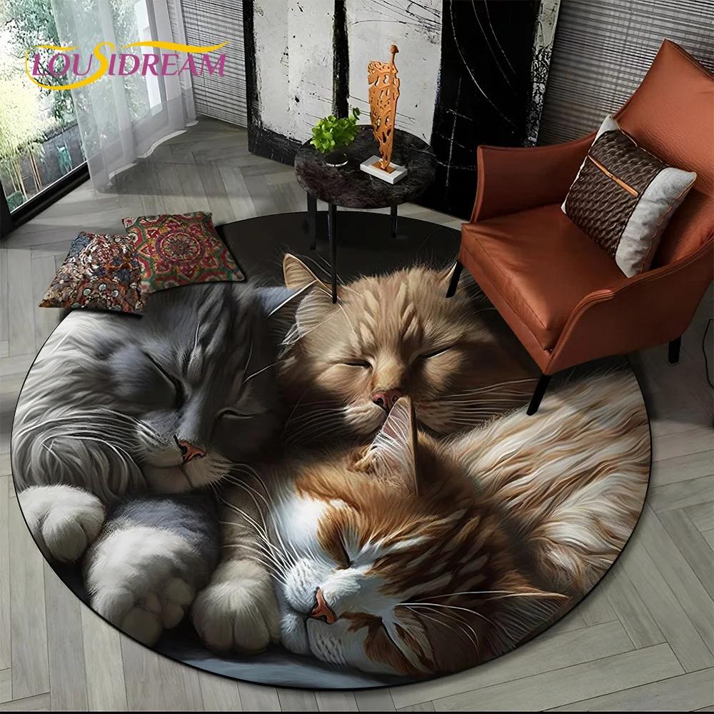 3D Mysteriou Sun Moon Tarot Mandala Magic Round Area Carpet Rug for Living Room Bedroom Kid Playroom Decor,Pet Area Rug Non-slip