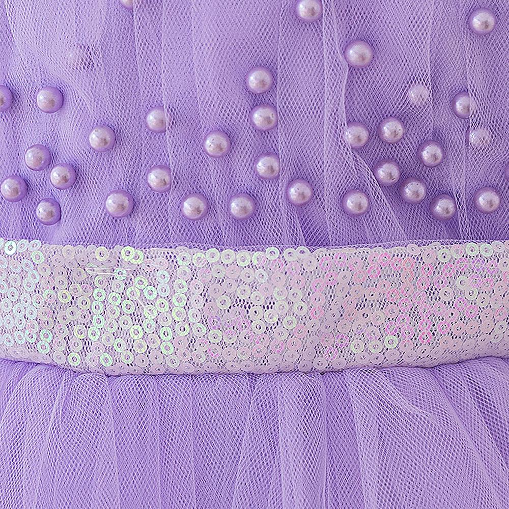 Flower Girl Princess Dress For Weddings Summer Kid Formal Bow Long Gown For School Evening Party Children New Year Cloth T6050
