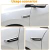 2PCS Car Hood Side Air Flow Intake Vent Trim, Self Adhesive Weatherproof Vehicle Grille Mudguard Side Stickers, Auto Exterior Decorative Accessories,