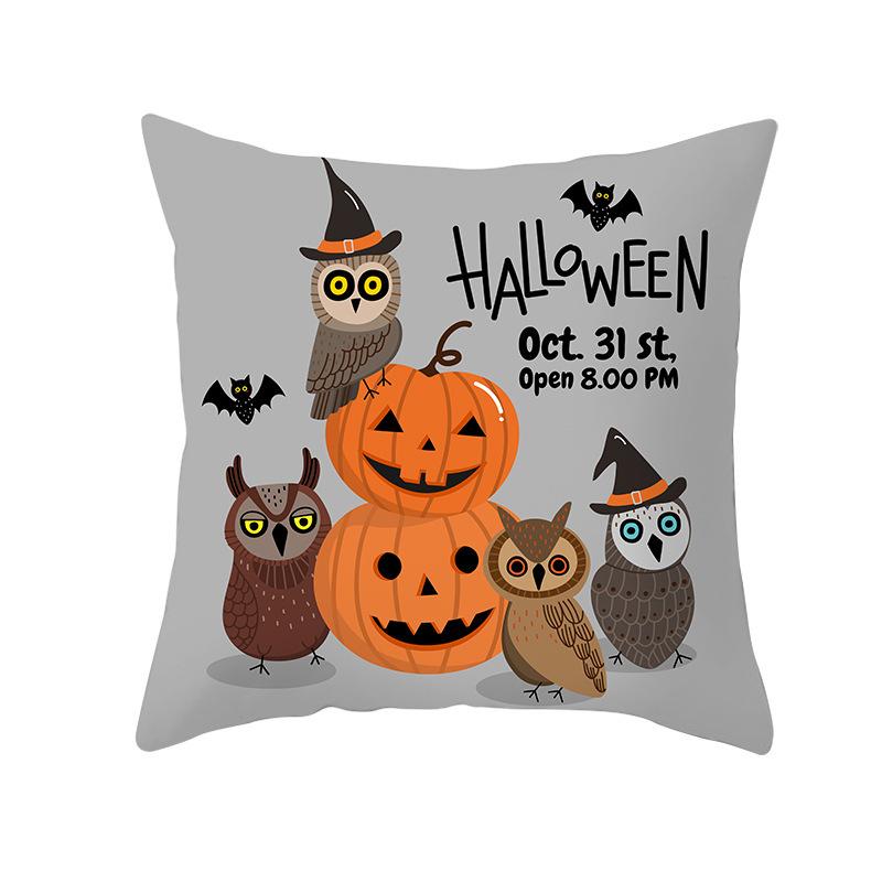 Funny Pumpkin Head Halloween Pillow Cover Home Furnishing Printed Living Room Sofa Cushion Cover Cushion Cover