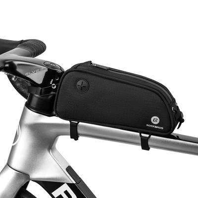 ROCKBROS Top Tube Bag Bicycle Road Bike Bag Easy To Install Slim Frame Bag Storage Bag Lightweight Small Item Storage Design Cycling Knee-Free