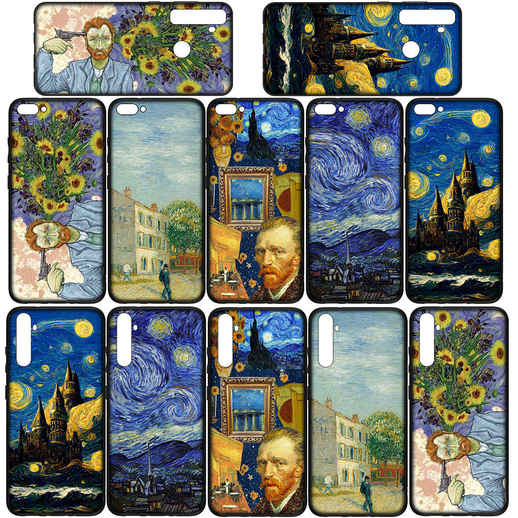 Husă Telefon pentru Samsung Galaxy S25 S24 S23 iPhone 16 15 Xiaomi Redmi Note 14 13 12 16E X 11 Pro Max OPPO Moto Huawei Tapet Floarea Soarelui Van Gogh Husă