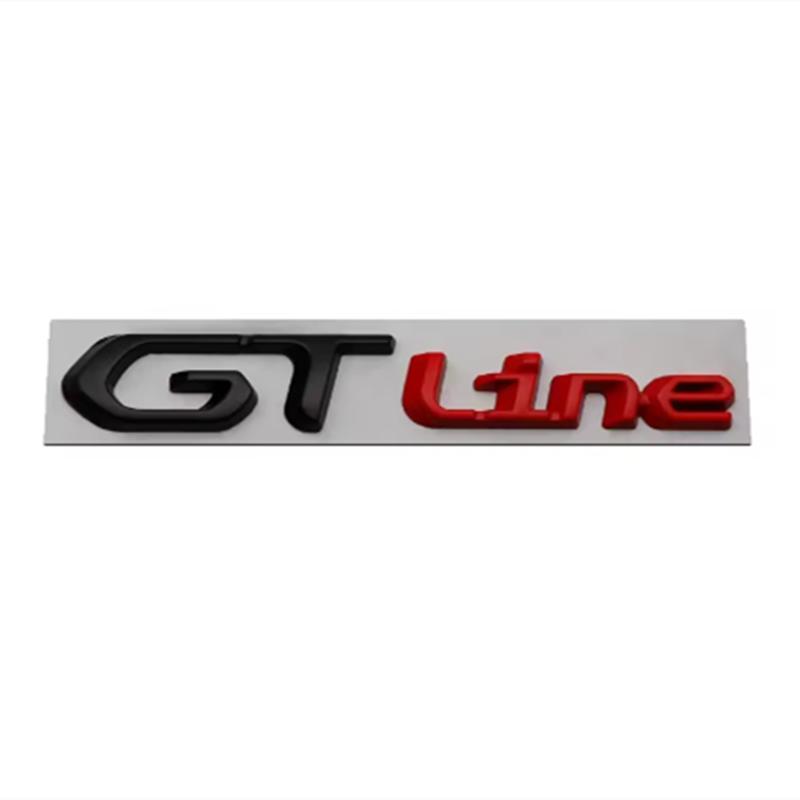 UHHA5 Car Fender Metal Sticker Rear Trunk Badge Emblem For Peugeot GTI GT GTline GT RCZ 406 405 205 3008 206 208 408 508 407 107 307