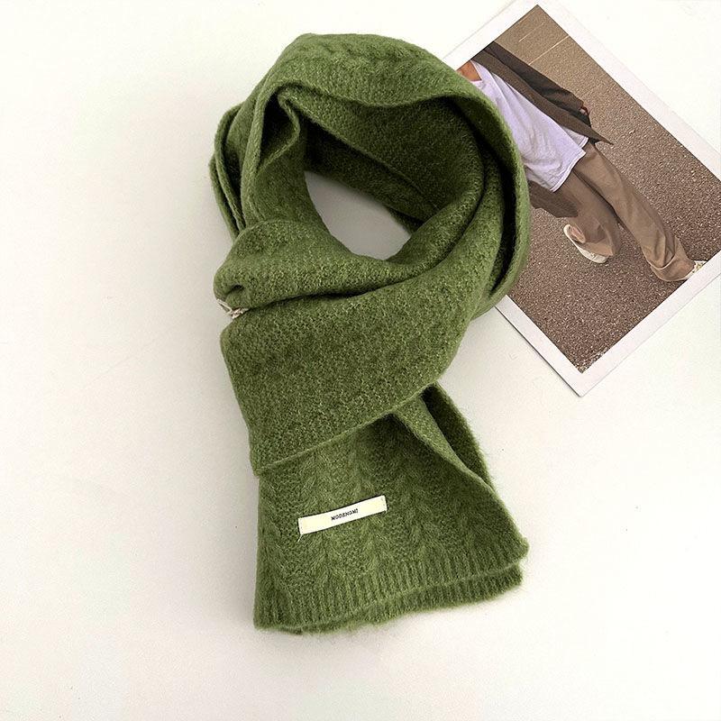 New Wool Knitted Scarf for Women In Winter Japanese Fashion Versatile  Warm Student Scarf Skin Friendly and Soft