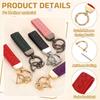 Leather Car Keychain with and Gold Red [uxcell] D-ring Keyring, Unisex,