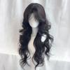 Lolita Black Wig for Women Long Wavy Hair 75cm Curly Wig with Bangs Cosplay Headband Wigs Synthetic Wigs for Daily Use