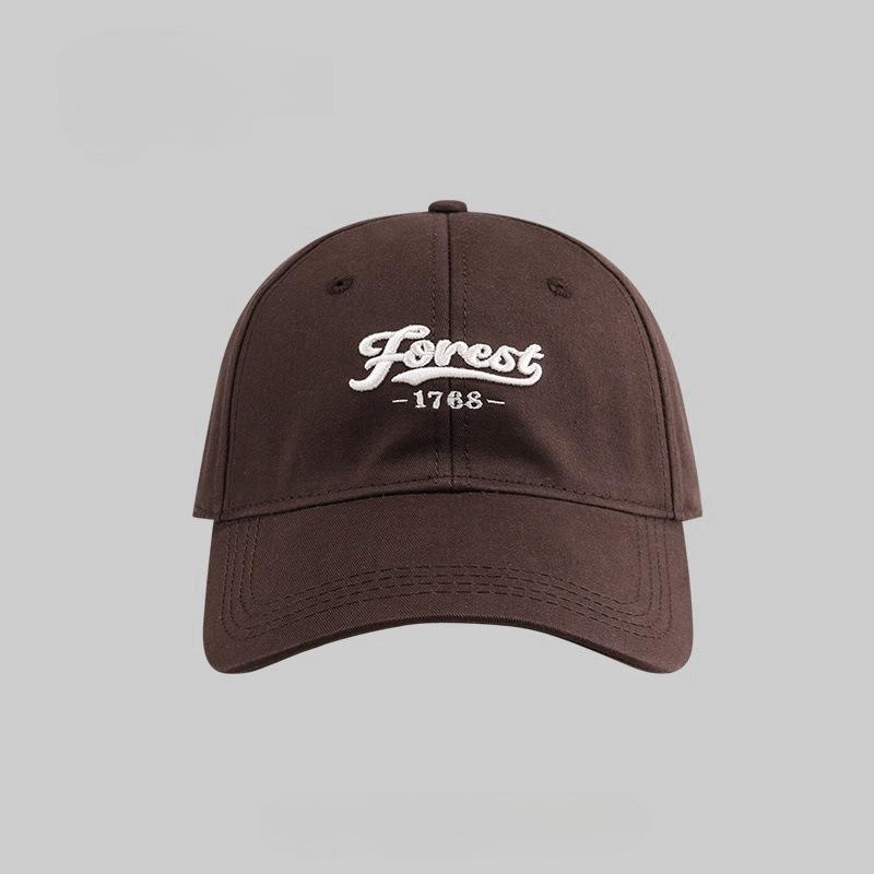 

Бейсболка с вышивкой букв для женщин с круглым лицом, подходящая для бежевого цвета, универсальная, с широкими полями, подчеркивающая лицо, кепка маленький утенок adjustable