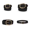 Unisex Casual Woven Belt With Needle Closure And Mesh Element For Office And Leisure Use