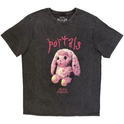 Melanie Martinez Stone Wash T-Shirt: Portals Bunny (Charcoal Grey) OFFICIAL NEW