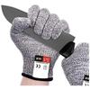 Level 5 Cut-Resistant HPPE Gloves: Food Safe, Anti-Scratch, Breathable for Kitchen, Gardening, Fishing