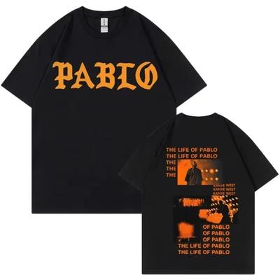 Pánské tričko s potiskem grafiky rappera THE LIFE OF PABLO Tričko Léto Muži Ženy Hip Hop Móda Volné Oversized Krátký Rukáv
