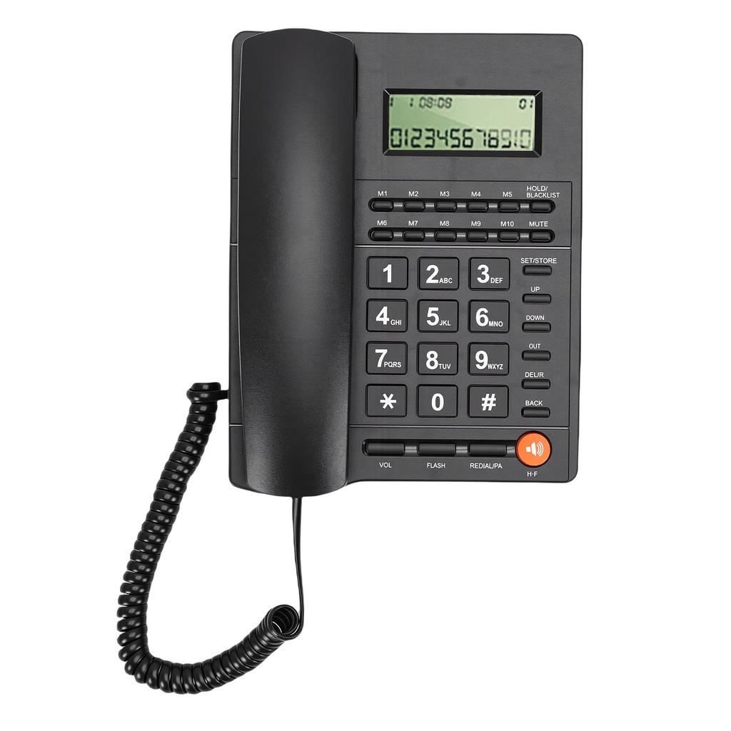 Corded Landline Phone Caller ID Hotel Home Phone Large Key Telephone with Speaker Clear Display