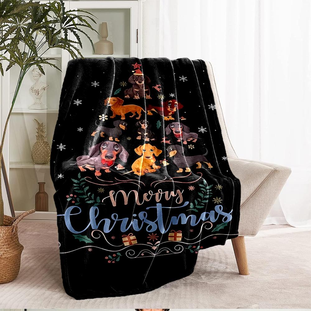 Christmas tree Theme Printed Blanket - Perfect for Couch, Bed, Travel & Outdoor Use | Machine Washable, Cozy & Durable.
