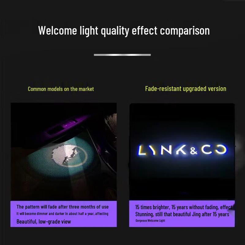 Lynk & Co Welcome Light: Non-Fading Door Projection for Models 01/02/05/03+/06/09