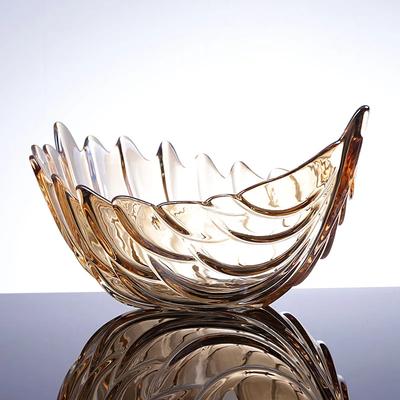 European High-end Style Creative Glass Crystal Fruit Plate Light Luxury Household Dried Fruit Plate