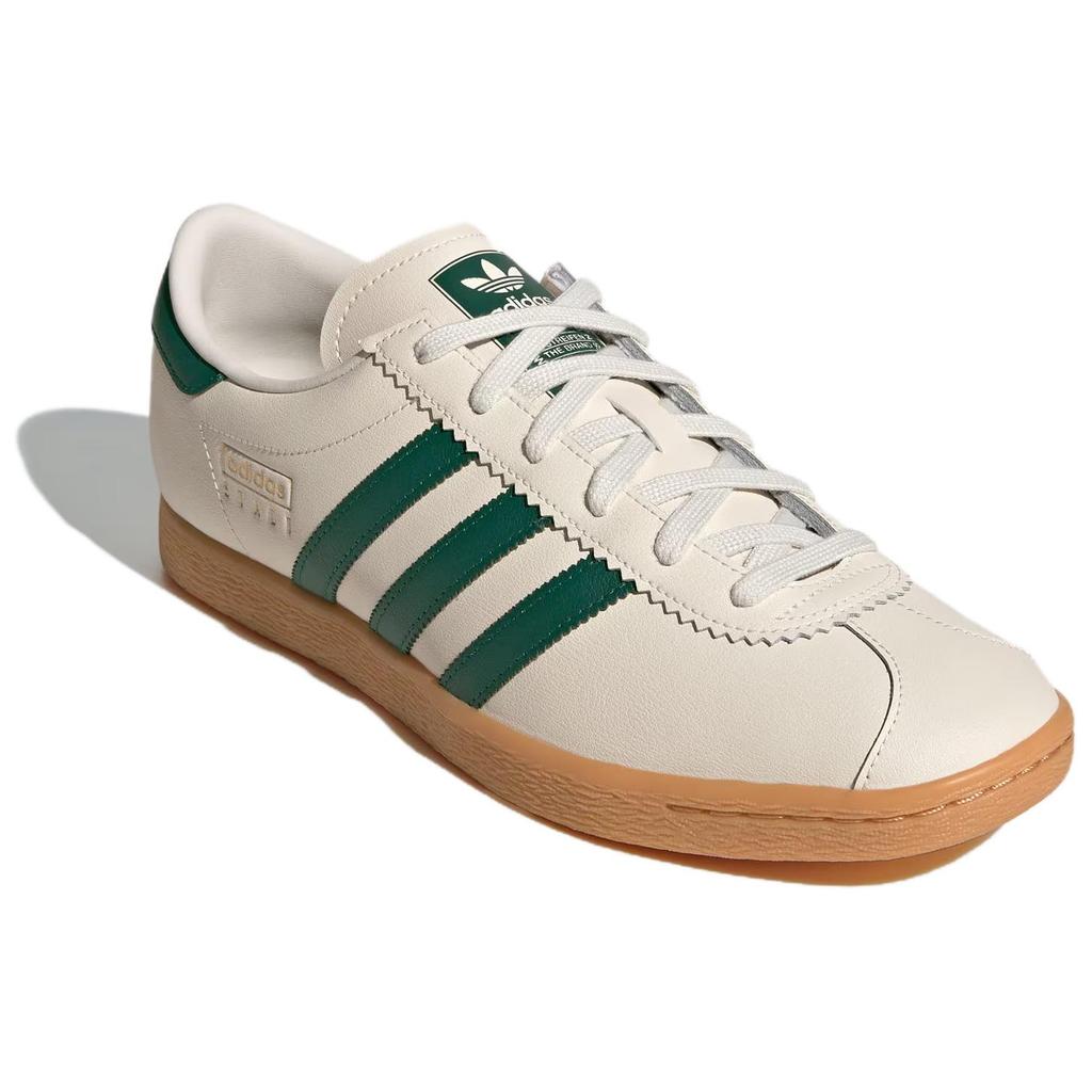 Adidas Originals Stadt Abriebfeste Low Top Skateboard Schuhe Unisex Beige Grüne Sneaker JR8311