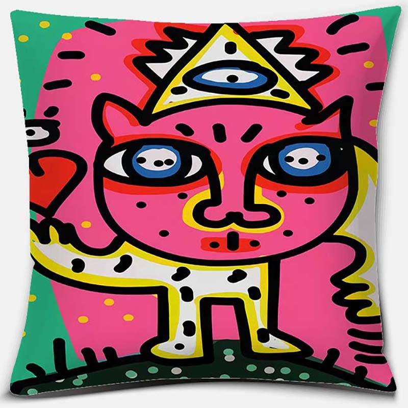 Furniture Decoration Graffiti Series Pattern Decoration Pillowcase Sofa Pillowcase Home Office Decoration