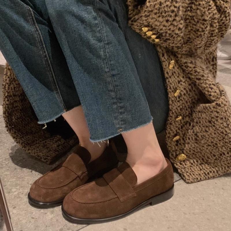 Fashion Men's Fashion Sheepskin Loafers 2025 Spring Autumn New Design Soft Women Flat Shoes Retro Office Women Shoes Zapatos De Mujer