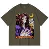 230 Gsm 100% Cotton Demon Slayer V105 Kokushibo Print Unisex Heavy Cotton T Shirt