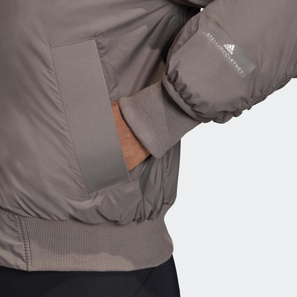 Adidas SMC Einfarbig Reißverschluss Sportjacke Damen Jacken Grau FK9679