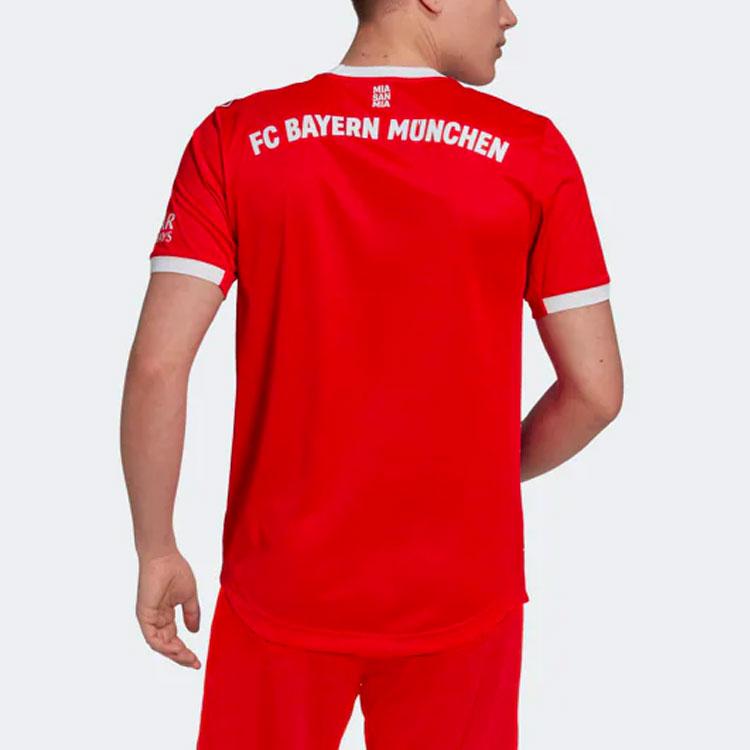 Adidas FC Bayern Munich Player Edition Sports Letter Short Sleeve Soccer Jersey Men Tops Red HT4825