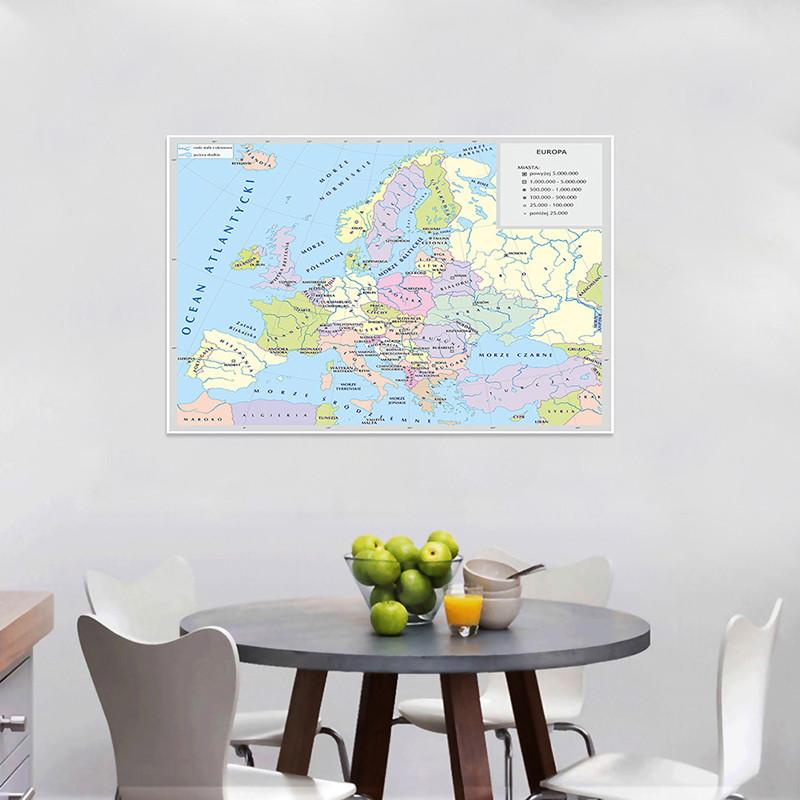 Französischer Kartenhintergrund-Europäischer Kontinent-Politische Verteilung,Wanddeko,Geografisches Werkzeug,Tourismuswerkzeuge