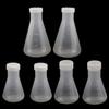 6 Pieces 500ml 250ml Lab Plastic Conical with Cap, Measuring, Smooth Thickened Wall