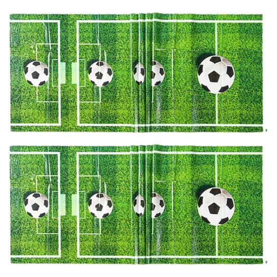 

2 Pcs Green Grass Soccer Table Runner Game Day Table Decoration for Sports Theme Birthday Party Supplies Home Kitchen Dining Decor 2pcs