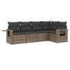 VidaXL Salon de Jardin avec Coussins 5 pcs, Canapés de Terrasse, Ensemble de Meubles de Patio, Mobilier d'Extérieur, Gris 3220129