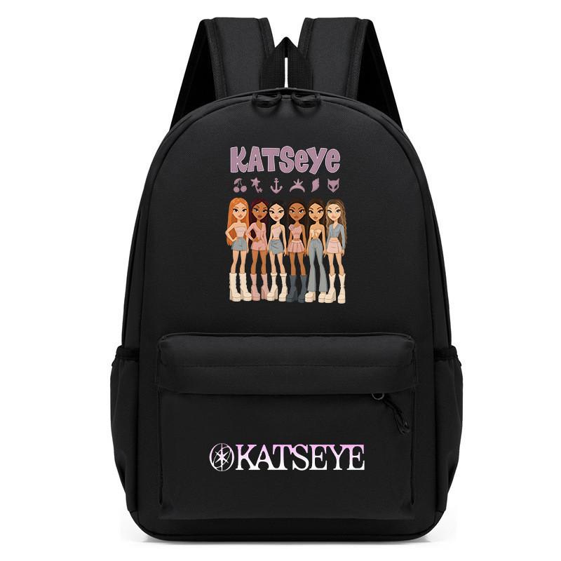 

60123-1 KATSEYE Printed Backpack Student School Waterproof Small Bag For Kids