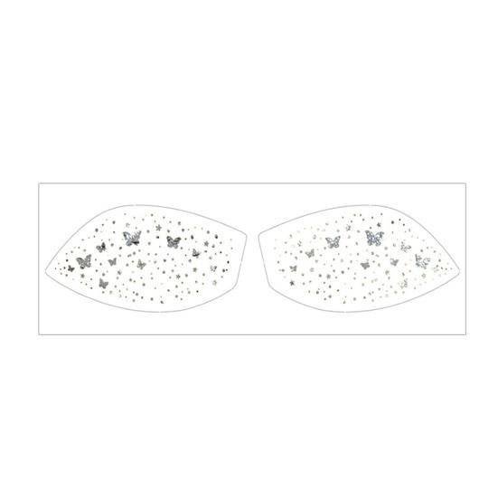 Metallic Eye Tattoo Stickers, Waterproof Temporary Freckle Decals, Sparkling Foil Eye Makeup for Festival Party, Glitter Face Art