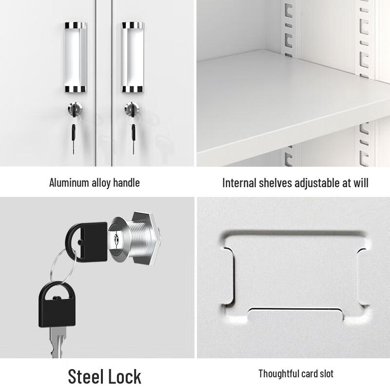 Plastic Two-Drawer Locking Storage Cabinet
