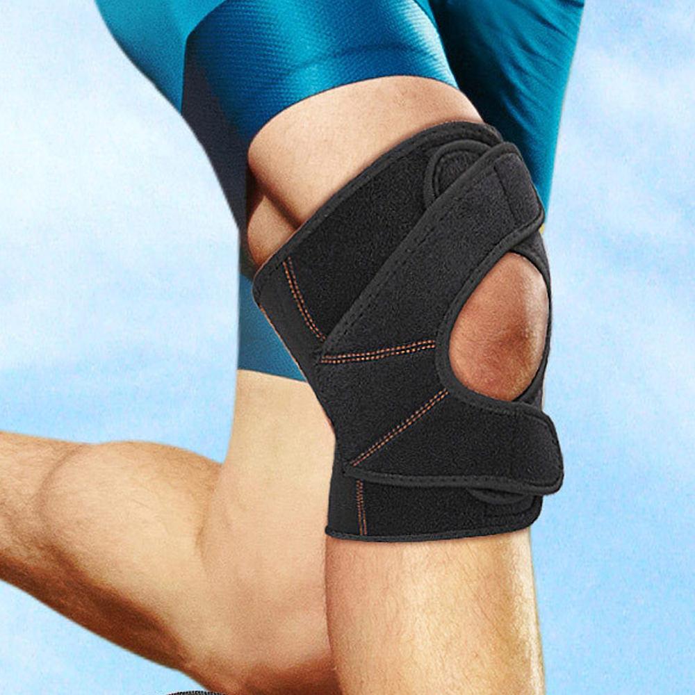 1Pcs Adjustable Compression Knee Brace for Knee Pain Relief Knee Brace for Working Out, Running, Open Patella Support