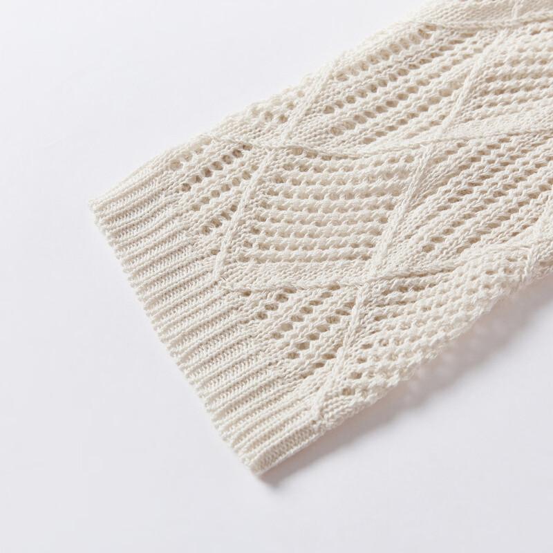 Women's French Style Hollow Knit Long-Sleeve Sweater